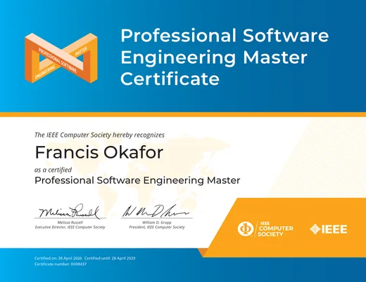 Professional Software Engineering Master (PSEM) certificate